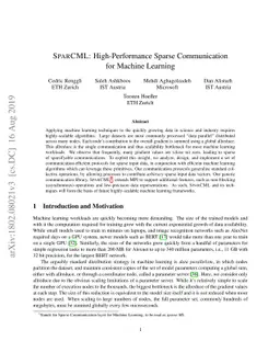 SparCML: High-Performance Sparse Communication for Machine Learning