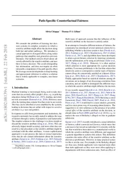 Path-Specific Counterfactual Fairness