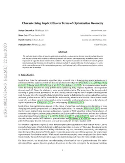 Characterizing Implicit Bias in Terms of Optimization Geometry