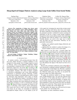 Sleep-deprived Fatigue Pattern Analysis using Large-Scale Selfies from
  Social Med