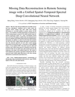 Missing Data Reconstruction in Remote Sensing image with a Unified
  Spatial-Temporal-Spectral Deep Convolutional Neural Network