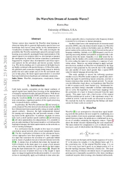 Do WaveNets Dream of Acoustic Waves?