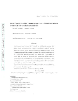 Exact Sampling of Determinantal Point Processes without
  Eigendecomposition