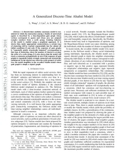 A Generalized Discrete-Time Altafini Model