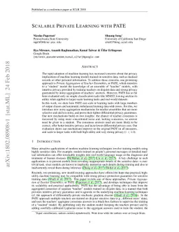 Scalable Private Learning with PATE