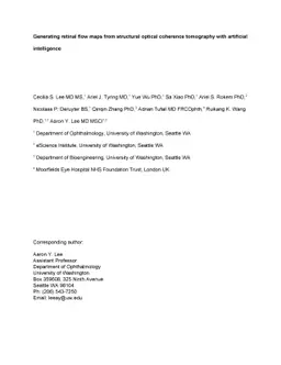 Generating retinal flow maps from structural optical coherence
  tomography with artificial intelligence