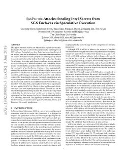 SgxPectre Attacks: Stealing Intel Secrets from SGX Enclaves via
  Speculative Execution