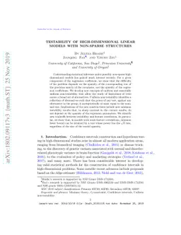 Testability of high-dimensional linear models with non-sparse structures