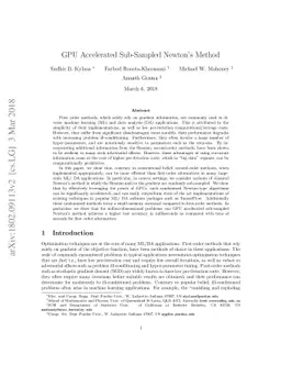 GPU Accelerated Sub-Sampled Newton's Method