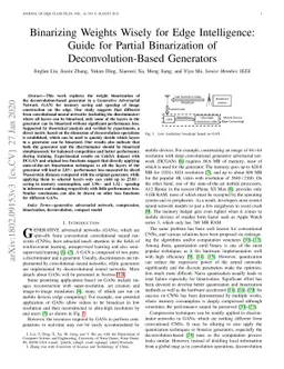 PBGen: Partial Binarization of Deconvolution-Based Generators for Edge
  Intelligence