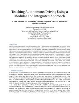 Teaching Autonomous Driving Using a Modular and Integrated Approach