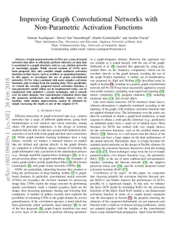 Improving Graph Convolutional Networks with Non-Parametric Activation
  Functions