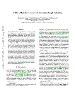 MILE: A Multi-Level Framework for Scalable Graph Embedding