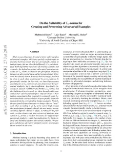 On the Suitability of $L_p$-norms for Creating and Preventing
  Adversarial Examples