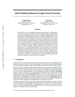 Link Prediction Based on Graph Neural Networks