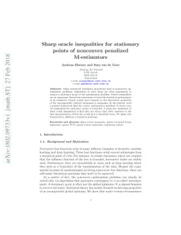 Sharp oracle inequalities for stationary points of nonconvex penalized
  M-estimators