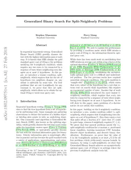 Generalized Binary Search For Split-Neighborly Problems