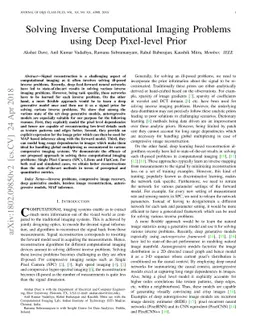 Solving Inverse Computational Imaging Problems using Deep Pixel-level
  Prior