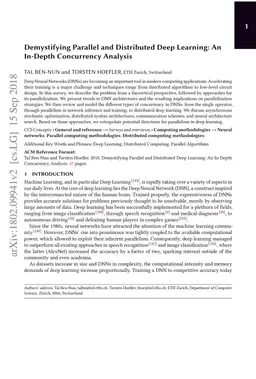 Demystifying Parallel and Distributed Deep Learning: An In-Depth
  Concurrency Analysis