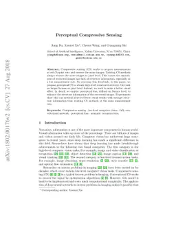 Perceptual Compressive Sensing