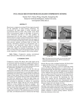 Full Image Recover for Block-Based Compressive Sensing