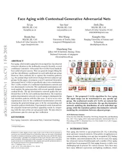 Face Aging with Contextual Generative Adversarial Nets