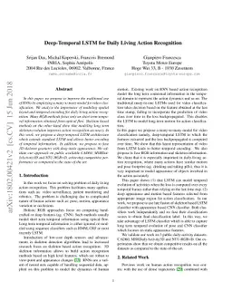Deep-Temporal LSTM for Daily Living Action Recognition