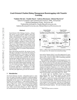 Goal-Oriented Chatbot Dialog Management Bootstrapping with Transfer
  Learning