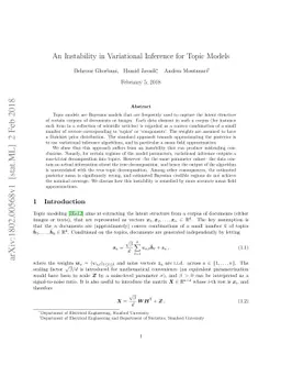 An Instability in Variational Inference for Topic Models