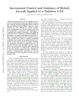 Incremental Control and Guidance of Hybrid Aircraft Applied to a
  Tailsitter UAV
