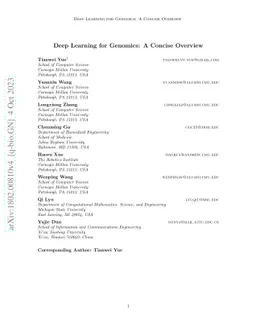 Deep Learning for Genomics: A Concise Overview