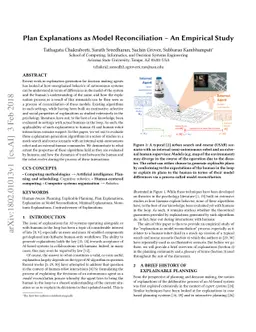 Plan Explanations as Model Reconciliation -- An Empirical Study