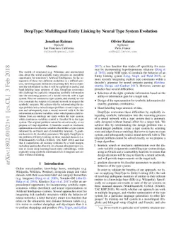 DeepType: Multilingual Entity Linking by Neural Type System Evolution