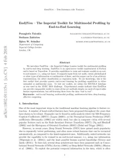 End2You -- The Imperial Toolkit for Multimodal Profiling by End-to-End
  Learning