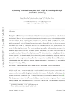 Tunneling Neural Perception and Logic Reasoning through Abductive
  Learning