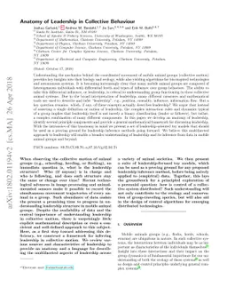 Anatomy of Leadership in Collective Behaviour