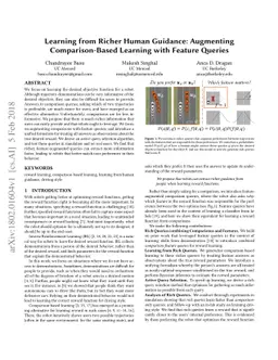 Learning from Richer Human Guidance: Augmenting Comparison-Based
  Learning with Feature Queries