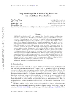 Deep Learning with a Rethinking Structure for Multi-label Classification