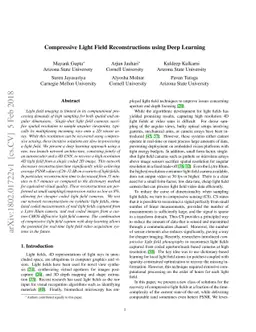 Compressive Light Field Reconstructions using Deep Learning