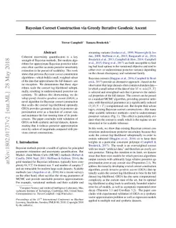 Bayesian Coreset Construction via Greedy Iterative Geodesic Ascent