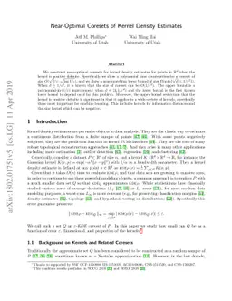 Near-Optimal Coresets of Kernel Density Estimates