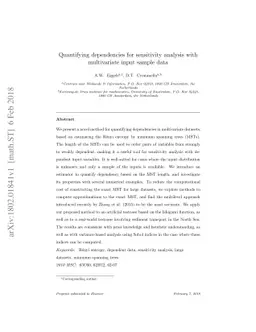 Quantifying dependencies for sensitivity analysis with multivariate
  input sample data