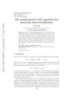 The nonparametric LAN expansion for discretely observed diffusions