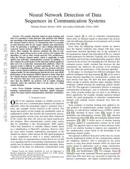 Neural Network Detection of Data Sequences in Communication Systems