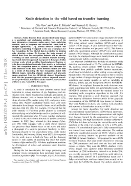 Smile detection in the wild based on transfer learning