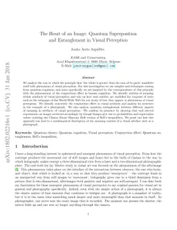 The Heart of an Image: Quantum Superposition and Entanglement in Visual
  Perception