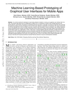 Machine Learning-Based Prototyping of Graphical User Interfaces for
  Mobile Apps
