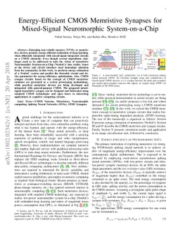 Energy-Efficient CMOS Memristive Synapses for Mixed-Signal Neuromorphic
  System-on-a-Chip