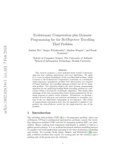 Evolutionary Computation plus Dynamic Programming for the Bi-Objective
  Travelling Thief Problem