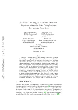 Efficient Learning of Bounded-Treewidth Bayesian Networks from Complete
  and Incomplete Data Sets